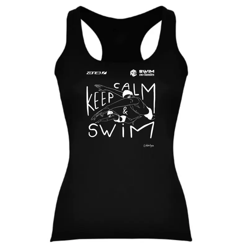 Camiseta "Keep Calm Swim"[Mujer]