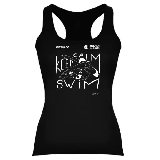 Camiseta "Keep Calm Swim"[Mujer]